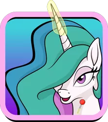 Size: 4998x5617 | Tagged: safe, artist:kopcap94, derpibooru import, princess celestia, pony, absurd resolution, bust, candy, food, grand theft auto, gta vice city, image, lollipop, magic, png, portrait, solo