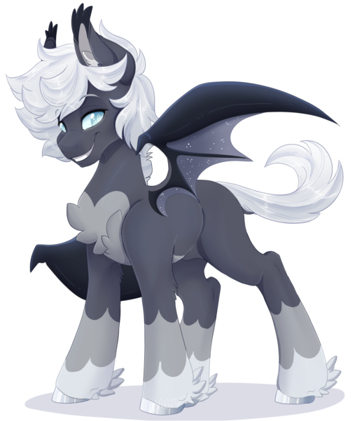 Size: 1920x2270 | Tagged: safe, artist:pvrii, derpibooru import, oc, oc:silver lining, bat pony, pony, image, male, png, simple background, solo, stallion, transparent background