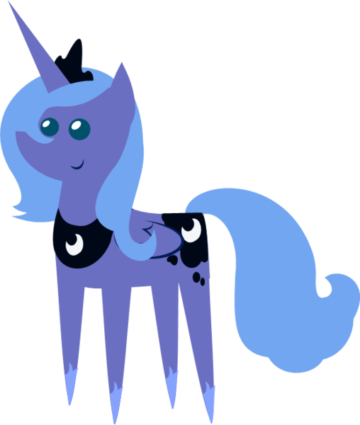 Size: 559x660 | Tagged: safe, artist:zacatron94, derpibooru import, princess luna, alicorn, pony, cropped, cute, female, hoof shoes, image, jewelry, lunabetes, mare, peytral, png, pointy ponies, s1 luna, simple background, smiling, solo, tiara, transparent background, vector