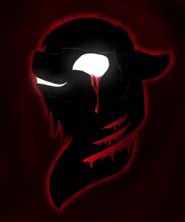 Size: 2500x3000 | Tagged: semi-grimdark, artist:crystalcontemplator, derpibooru import, oc, unofficial characters only, earth pony, pony, blood, bust, crying, earth pony oc, glowing eyes, image, png, smiling, solo, tears of blood