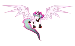 Size: 1024x640 | Tagged: safe, artist:gatesmccloud, derpibooru import, princess celestia, alicorn, pony, alternate universe, clothes, cmc 10k, corrupted, corrupted celestia, crown, crystalestia, dark magic, female, hoof shoes, horn, image, jagged horn, jewelry, magic, peytral, png, possessed, possession, queen crystalestia, regalia, shoes, simple background, solo, tiara, transparent background