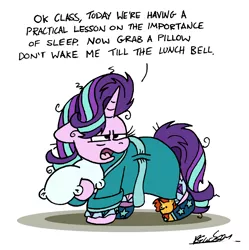 Size: 1776x1780 | Tagged: safe, artist:bobthedalek, derpibooru import, starlight glimmer, sunburst, pony, unicorn, bathrobe, bed mane, clothes, female, image, male, messy mane, morning ponies, pajamas, pillow, png, robe, shipping, slippers, starburst, straight, tired