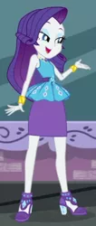 Size: 246x581 | Tagged: safe, derpibooru import, screencap, rarity, equestria girls, equestria girls series, street chic, spoiler:eqg series (season 2), autumn, bracelet, clothes, cropped, eyeshadow, female, geode of shielding, high heels, image, jewelry, lidded eyes, magical geodes, makeup, open mouth, pencil skirt, png, rarity peplum dress, shoes, skirt, solo