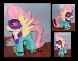 Size: 1024x803 | Tagged: safe, artist:calusariac, derpibooru import, fluttershy, saddle rager, pony, angry, image, irl, jpeg, photo, plushie, power ponies, solo