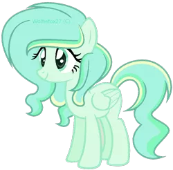 Size: 896x882 | Tagged: safe, artist:wolfiefox27, derpibooru import, oc, oc:minty mist, unofficial characters only, pegasus, pony, image, pegasus oc, png, simple background, solo, transparent background, wings