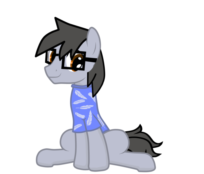 Size: 1200x1024 | Tagged: safe, artist:silver-bristle, derpibooru import, oc, oc:silver bristle, unofficial characters only, earth pony, pony, derpibooru community collaboration, 2021 community collab, clothes, derpibooru exclusive, glasses, image, male, png, shirt, simple background, sitting, solo, stallion, t-shirt, transparent background