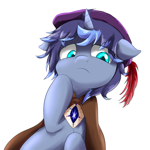 Size: 3000x3000 | Tagged: safe, artist:ce2438, derpibooru import, oc, oc:moonlight toccata, unofficial characters only, pony, unicorn, clothes, female, hat, image, png, simple background, transparent background