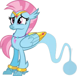 Size: 4050x4000 | Tagged: safe, artist:melisareb, derpibooru import, oc, oc:wishgriff, unofficial characters only, classical hippogriff, genie, hippogriff, pony, absurd resolution, bottle, bracelet, derpibooru exclusive, female, image, jewelry, mare, necklace, not silverstream, png, simple background, solo, transparent background, vector