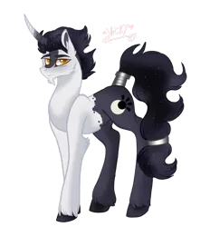 Size: 1920x2068 | Tagged: safe, artist:nightingalewolfie, derpibooru import, oc, oc:gideon eclipse, pony, unicorn, image, male, png, simple background, solo, stallion, transparent background