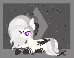 Size: 1106x868 | Tagged: safe, artist:stelladiamond, derpibooru import, oc, oc:stella, pegasus, pony, female, image, lying down, mare, png, prone, solo, two toned wings, wings