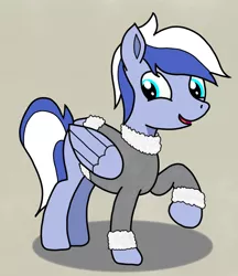 Size: 726x841 | Tagged: safe, artist:polar_storm, derpibooru import, oc, oc:polar storm, unofficial characters only, pegasus, pony, blue eyes, clothes, digital art, image, jacket, male, png, simple background, solo, stallion
