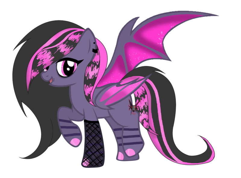 Size: 2846x2107 | Tagged: safe, artist:nightfoxgangsters, derpibooru import, oc, oc:zoe, unofficial characters only, bat pony, bat pony oc, bat wings, emo, female, image, png, simple background, solo, transparent background, wings