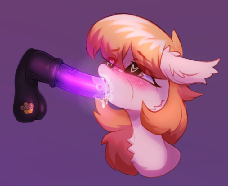 Size: 1010x825 | Tagged: explicit, artist:astralblues, derpibooru import, oc, unofficial characters only, original species, pony, ambiguous gender, balls, big penis, blowjob, blushing, chest fluff, cum, disembodied penis, ear fluff, erection, eye clipping through hair, eyebrows visible through hair, floppy ears, glazed dick, glowing genitals, hair over eyes, heart, heart eyes, horsecock, image, jpeg, male, medial ring, nudity, oral, penis, precum, purple background, sex, shy, simple background, tongue out, vein, vein bulge, veiny cock, wingding eyes