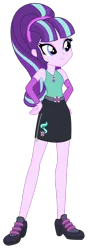 Size: 1280x3650 | Tagged: safe, artist:lhenao, derpibooru import, starlight glimmer, equestria girls, clothes, doppelganger, gauntlet, geode, headband, high heels, image, jewelry, necklace, png, s5 starlight, shoes, skirt, solo, zipper