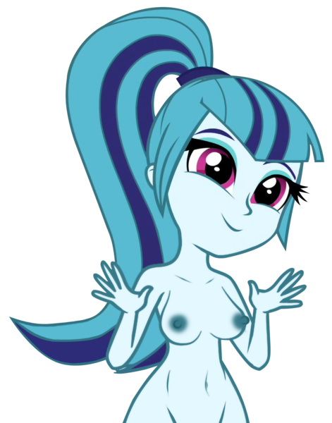 Size: 2017x2570 | Tagged: questionable, artist:dirty mike, artist:laszlvfx, derpibooru import, edit, edited edit, edited screencap, editor:slayerbvc, screencap, sonata dusk, equestria girls, equestria girls series, rainbow rocks, areola, belly button, breasts, busty sonata dusk, cutout, erect nipples, female, happy, image, nipples, nudity, png, sexy, simple background, smiling, solo, solo female, tilted head, transparent background