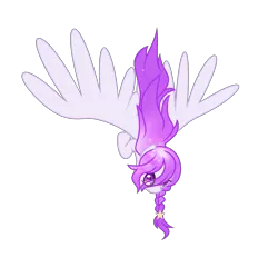 Size: 1824x1696 | Tagged: safe, artist:riariirii2, derpibooru import, oc, unofficial characters only, pegasus, pony, base used, braid, falling, image, pegasus oc, png, simple background, solo, transparent background, wings