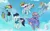 Size: 1280x788 | Tagged: safe, artist:starchan56, derpibooru import, rainbow dash, soarin', oc, clothes, deviantart watermark, female, flying, image, jpeg, male, obtrusive watermark, offspring, older, older rainbow dash, older soarindash, parent:rainbow dash, parent:soarin', parents:soarindash, shipping, soarindash, straight, uniform, watermark, wonderbolts dress uniform