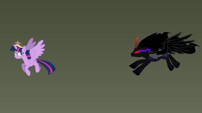Size: 1024x576 | Tagged: safe, artist:frownfactory, artist:korsoo, artist:venjix5, derpibooru import, king sombra, pony of shadows, tempest shadow, twilight sparkle, twilight sparkle (alicorn), alicorn, pony, unicorn, princess twilight sparkle (episode), alicornified, armor, big crown thingy, blank eyes, chase, colored horn, corrupted, crown, curved horn, disembodied horn, dragon green background, element of magic, eye scar, female, flying, glowing scar, green background, her body has been possessed by sombra, horn, image, jewelry, jpeg, mare, oh no, possessed, race swap, red eyes, regalia, running, scar, simple background, solo, sombra eyes, sombra's horn, spread wings, tempest gets her horn back, tempest gets her wings, tempest gets her wings back, tempest gets wings, tempest with sombra's horn, tempesticorn, vector, well shit, wings, xk-class end-of-the-world scenario