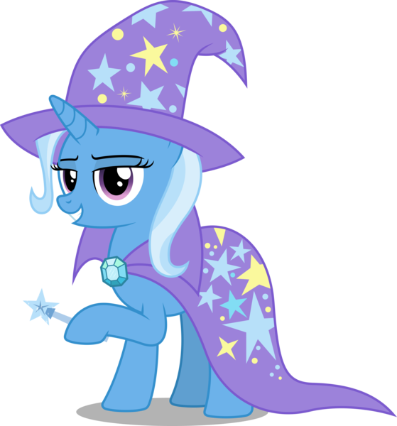 Size: 7458x8000 | Tagged: safe, artist:chrzanek97, derpibooru import, trixie, happy birthday mlp:fim, image, mlp fim's tenth anniversary, png, simple background, solo, .svg available, transparent background, vector, wand