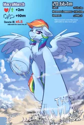 Size: 1200x1800 | Tagged: safe, artist:ravistdash, derpibooru import, rainbow dash, pegasus, pony, belly button, burj khalifa, city, cloud, destruction, fetish, frog (hoof), giant pony, giant rainbow dash, growth drive, hoofbutt, hopping, image, incentive drive, looking at you, macro, plane, png, smiling, smirk, solo, stomping, text, trotting, underhoof, wings