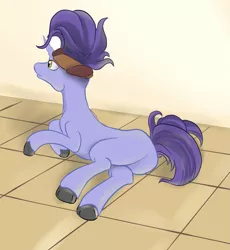 Size: 1361x1477 | Tagged: safe, artist:paracompact, derpibooru import, hoo'far, pony, saddle arabian, unicorn, butt, image, looking away, lying down, missing accessory, plot, png, rear view, simple background