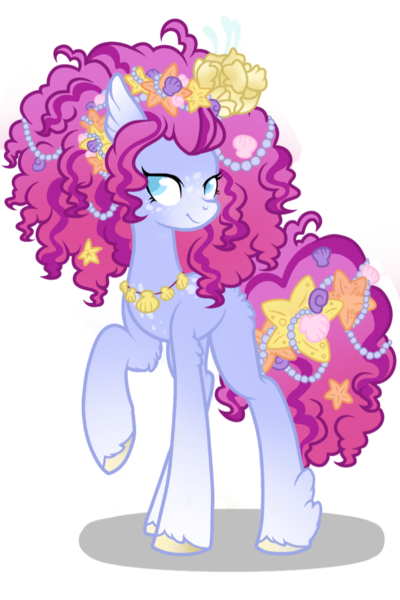 Size: 720x1081 | Tagged: safe, artist:ninjagobrony287, derpibooru import, oc, oc:suraya reef, unofficial characters only, hybrid, pony, starfish, clam, female, hoof fluff, image, jewelry, mare, necklace, pearl, png, simple background, solo, transparent background, unshorn fetlocks