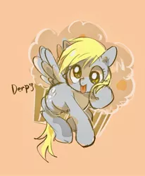 Size: 1107x1346 | Tagged: safe, artist:osawari64, derpibooru import, derpy hooves, pegasus, pony, :p, cute, derpabetes, female, food, image, jpeg, mare, muffin, solo, spread wings, tongue out, wings