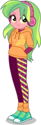 Size: 1474x4500 | Tagged: safe, artist:limedazzle, derpibooru import, part of a set, lemon zest, equestria girls, absurd resolution, casual, clothes, converse, cute, female, hands in pockets, hoodie, image, pants, png, shoes, show accurate, simple background, smiling, solo, transparent background, zestabetes