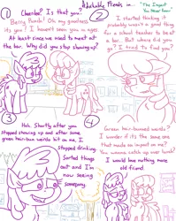 Size: 4779x6013 | Tagged: safe, artist:adorkabletwilightandfriends, derpibooru import, berry punch, berryshine, cheerilee, earth pony, pony, comic:adorkable twilight and friends, adorkable, adorkable friends, autumn, catching up, comic, cute, dork, downtown, friendship, image, impact, implied zephyr breeze, kindness, leaves, meeting, old friend, old friends, outdoors, png, ponyville, reunion, self improvement, slice of life, sugarcube corner, thought provoking, unknown