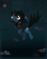 Size: 1739x2189 | Tagged: safe, artist:lightningbolt, derpibooru import, part of a set, oc, ponified, ponified:oliver sykes, earth pony, fish, pony, undead, zombie, zombie pony, .svg available, blood, bone, bring me the horizon, bubble, clothes, derpibooru exclusive, fangs, glasgow smile, image, long sleeves, male, offscreen character, open mouth, png, rainbow blood, reaching, scar, shirt, solo focus, stallion, stitches, tattoo, underwater, vector