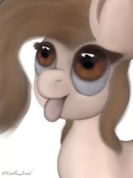 Size: 1536x2048 | Tagged: safe, artist:ledwine glass, artist:lewdielewd, derpibooru import, oc, oc:lewdielewd, unofficial characters only, earth pony, pony, :p, big eyes, eye, eyes, image, png, solo, tongue out