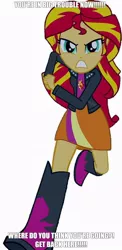 Size: 474x972 | Tagged: safe, derpibooru import, sunset shimmer, equestria girls, equestria girls (movie), angry, caption, image, impending doom, jpeg, looking at you, meme, rageset shimmer, running, running at you, text, this will not end well