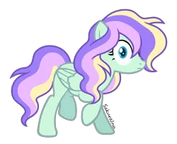 Size: 2104x1708 | Tagged: safe, artist:sakurainu2715, derpibooru import, oc, unofficial characters only, pegasus, pony, female, image, magical lesbian spawn, mare, offspring, parent:fluttershy, parent:rainbow dash, parents:flutterdash, png, simple background, solo, transparent background