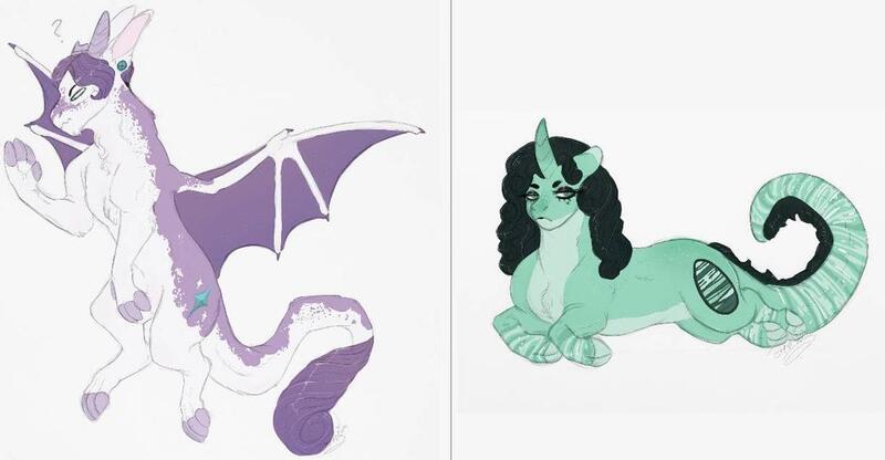 Size: 1024x532 | Tagged: safe, artist:theartfox2468, derpibooru import, oc, oc:ignatus scintilla, oc:jade gemstone, unofficial characters only, dracony, hybrid, female, image, interspecies offspring, jpeg, male, offspring, parent:rarity, parent:spike, parents:sparity, simple background, white background