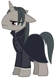 Size: 1280x1805 | Tagged: safe, artist:andoanimalia, derpibooru import, professor flintheart, pony, unicorn, a hearth's warming tail, clothes, image, male, png, severus snape, simple background, solo, stallion, transparent background, vector