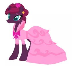 Size: 539x495 | Tagged: safe, artist:unicornsmile, derpibooru import, fizzlepop berrytwist, tempest shadow, pony, unicorn, alternate hairstyle, base used, broken horn, clothes, dress, female, horn, image, mare, png, pretty pretty tempest, scar, simple background, solo, white background