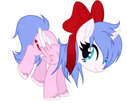 Size: 3200x2600 | Tagged: safe, artist:alfury, derpibooru import, oc, oc:rioshi sweet, unofficial characters only, alicorn, pony, bow, female, hair bow, image, mare, png, scrunchy face, simple background, solo, transparent background