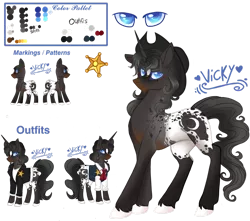 Size: 1920x1695 | Tagged: safe, artist:nightingalewolfie, derpibooru import, oc, oc:sheriff moonahine, pony, unicorn, hat, image, male, png, reference sheet, simple background, solo, stallion, transparent background