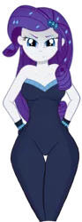Size: 1870x5016 | Tagged: safe, artist:danielitamlp, derpibooru import, edit, rarity, equestria girls, equestria girls series, the other side, background removed, hands on hip, hips, image, looking at you, png, simple background, smiling, smirk, solo, transparent background, unitard