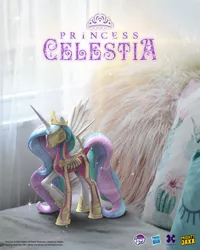 Size: 1080x1350 | Tagged: safe, derpibooru import, official, princess celestia, alicorn, pony, 3d render, bone, dissectibles, female, freeny's hidden dissectibles, image, jpeg, merchandise, my little pony logo, organs, poster, skeleton, solo, sun