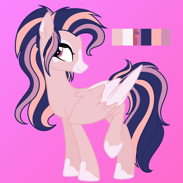 Size: 1700x1700 | Tagged: safe, artist:katelynleeann42, derpibooru import, oc, pegasus, pony, female, image, mare, pink background, png, reference sheet, simple background, solo, two toned wings, wings