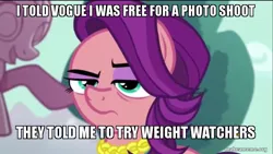 Size: 800x450 | Tagged: safe, derpibooru import, edit, edited screencap, screencap, spoiled rich, crusaders of the lost mark, caption, female, image, image macro, jpeg, magazine, meme, solo, text