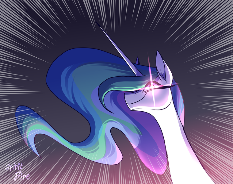 Size: 3800x3000 | Tagged: safe, artist:spirit-fire360, derpibooru import, princess celestia, alicorn, pony, female, glowing eyes, glowing eyes meme, high res, image, mare, png, reaction image, redraw, solo