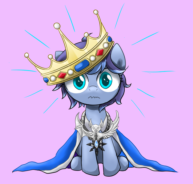 Size: 2727x2610 | Tagged: safe, artist:ce2438, derpibooru import, coronet, oc, oc:moonlight toccata, unofficial characters only, pony, unicorn, age regression, anxious, cape, chaos, clothes, crown, cyan eyes, female, filly, image, jewelry, moon, noble, png, regalia, solo, storm, viscountess