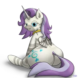 Size: 6795x6795 | Tagged: safe, artist:khaki-cap, derpibooru import, fluttershy, rarity, starlight glimmer, zecora, oc, oc:princess mythic majestic, alicorn, hybrid, pony, zebra, zony, alicorn oc, alicorn princess, butt, commissioner:bigonionbean, cutie mark, extra thicc, female, flank, fusion, fusion:princess mythic majestic, horn, image, jewelry, looking at you, looking back, looking back at you, mare, plot, png, simple background, sultry pose, thicc ass, transparent background, wings