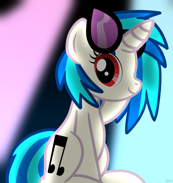 Size: 6244x6600 | Tagged: safe, artist:agkandphotomaker2000, derpibooru import, vinyl scratch, pony, unicorn, cute, dj glasses, image, looking at you, png, red eyes, show accurate, show lights, simple background, sitting, vinylbetes