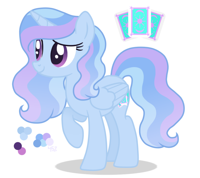 Size: 1000x894 | Tagged: safe, artist:magicuniclaws, derpibooru import, oc, unofficial characters only, alicorn, pony, base used, color palette, female, image, magical lesbian spawn, mare, offspring, parent:princess celestia, parent:trixie, parents:trixlestia, png, simple background, solo, transparent background