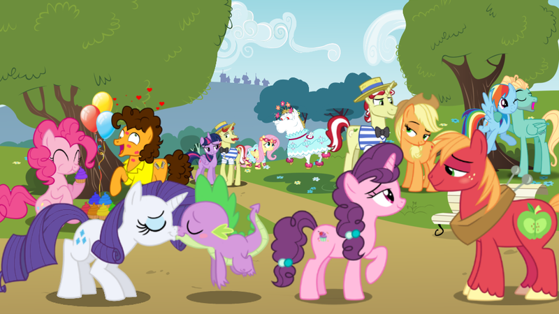 Size: 1024x576 | Tagged: safe, artist:purplewonderpower, derpibooru import, applejack, big macintosh, bulk biceps, cheese sandwich, flam, flim, fluttershy, pinkie pie, rainbow dash, rarity, spike, sugar belle, twilight sparkle, twilight sparkle (alicorn), zephyr breeze, alicorn, cheesepie, female, flimjack, flutterbulk, image, male, png, shipping, sparity, straight, sugarmac, twiflam, zephdash