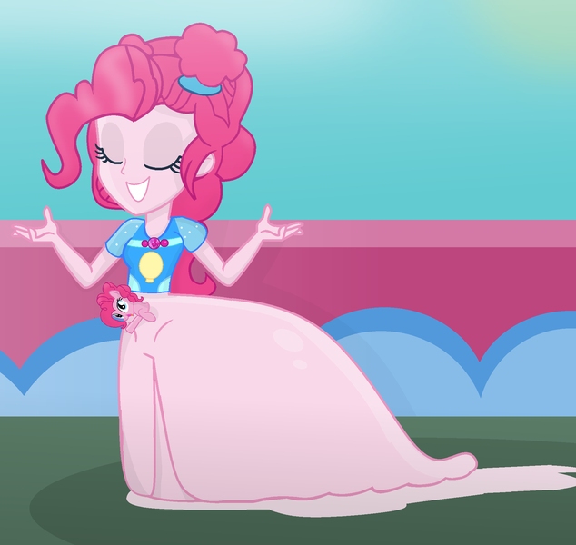 Size: 1995x1887 | Tagged: questionable, artist:grapefruitface1, derpibooru import, pinkie pie, pony, slug, equestria girls, abomination, belly button, eyes closed, female, human ponidox, image, music festival outfit, mutant, not salmon, png, self ponidox, solo, trail, wat, what has science done