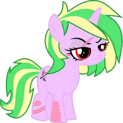 Size: 2156x2158 | Tagged: safe, artist:sapphie, derpibooru import, oc, oc:iron sonata, unofficial characters only, pony, unicorn, fallout equestria, fanfic:fallout equestria: mercenary tale, annoyed, burn scar, fallout equestria: mercenary tale, female, filly, frown, image, png, red eyes, scar, scarred, simple background, solo, this will end in murder, transparent background, vector